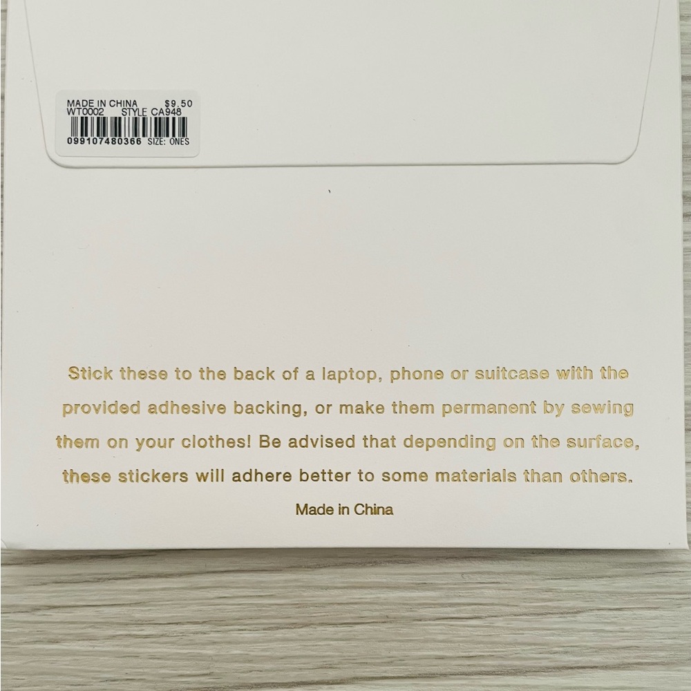J.Crew book sticker patch with gold trim - Picture 2 of 2